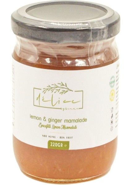 DéliceByBerna Zencefilli Limon Marmelat 220 G