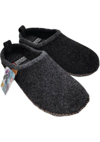 Erkek Siyah Yün Keçe Çok Hafif Kaymaz Ortopedik Taban Yumuşak Kışlık Ev Terliği fiyatları