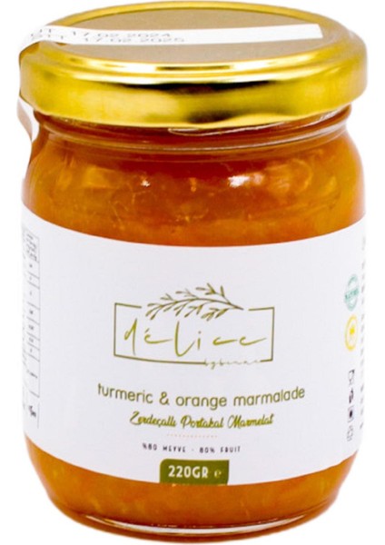 DéliceByBerna Zerdeçallı Portakal Marmelat 220 G