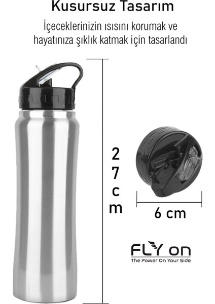 Pipetli Çift Katmanlı Hem Sıcak Hem Soğuk Muhafazalı Termos Sportif Emzikli Matara Suluk 500 ML modelleri