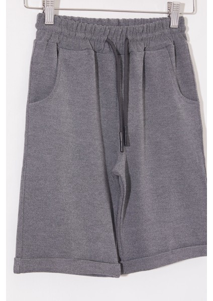 Füme Erkek Çocuk Beli Lastikli Basic Şort 18805 modelleri
