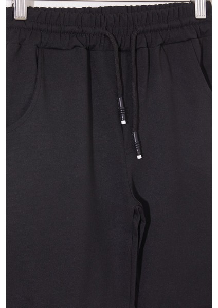 Siyah Erkek Çocuk Beli Lastikli Basic Şort 18802 modelleri