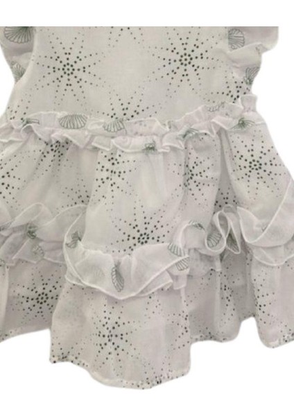 Kız Çocuk Pamuklu Astrarlı Fırfırlı Elbise indirimleri