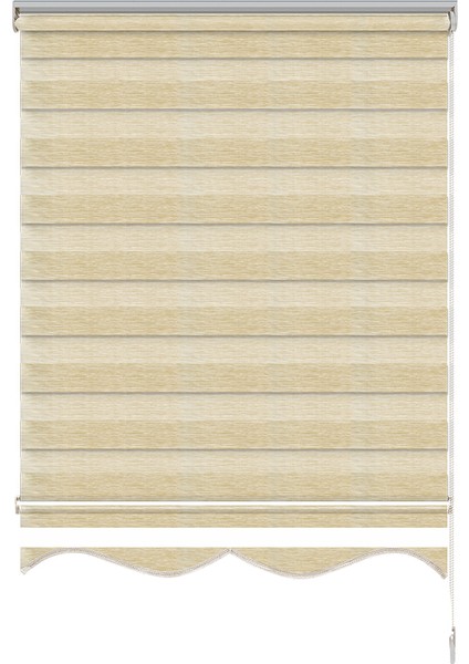 Soft Bamboo Krem Beyaz Kırçıllı Zebra Perde ( Etek Dilimli ) fiyatları