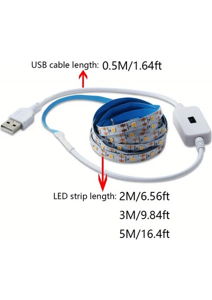 Hareket Sensörlü 3m LED USB 5V