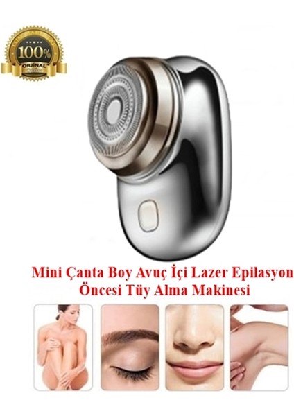 Vücut - Kol Bıyık Yanak Bacak Tüy Kesme Makinesi Epilasyon Öncesi Tıraş Makinesi 6cm Mini Boy