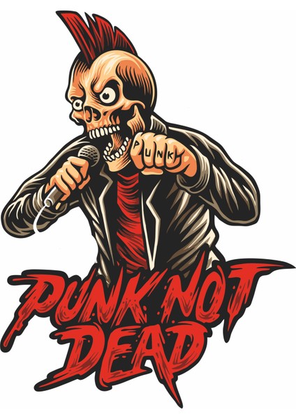 Punk Kurukafa Metalica Araba Oto Motosiklet Sticker 00033