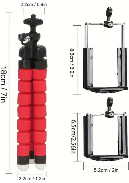 Ahtapot Süngerli Ayak Telefon Kamera Tutucu