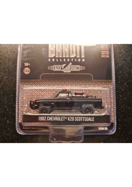 1/64 Black Bandit Chevrolet K-20 1982 Scottsdale