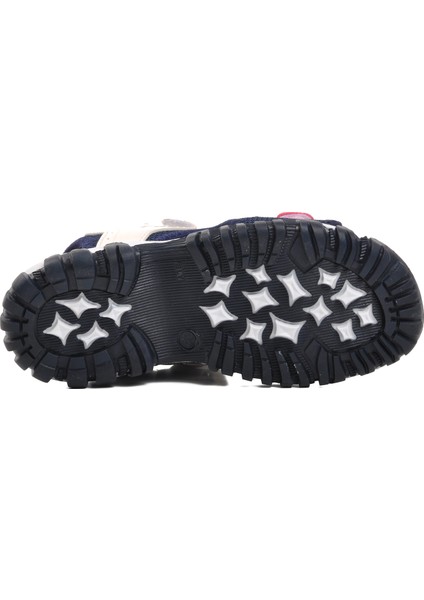 24-410-F Lacivert-Beyaz-Kırmızı Çocuk Sandalet
