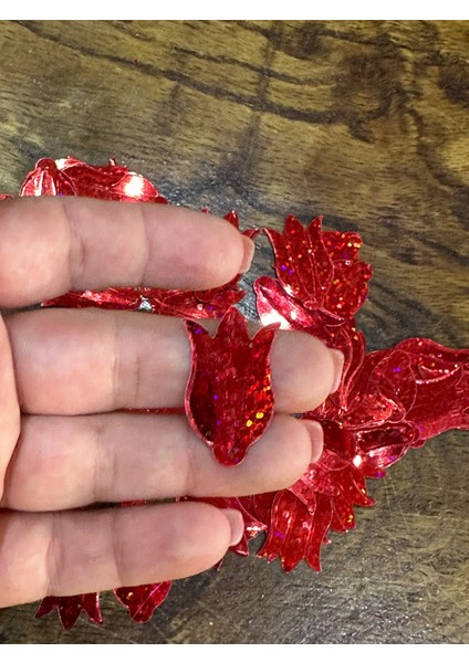 2x1.5 cm 50 Adet Lazer Kesim Lale Pul Payet Çanta Pulu fiyatları