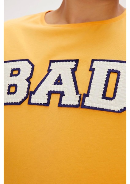 Felt Sarı Baskılı Erkek Tişört modelleri