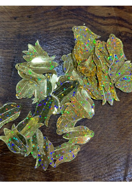 2x1.5 cm 50 Adet Lazer Kesim Lale Pul Payet Çanta Pulu