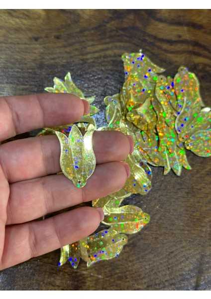 2x1.5 cm 50 Adet Lazer Kesim Lale Pul Payet Çanta Pulu fiyatları