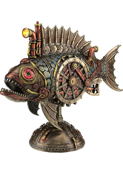 Steampunk Serisi LED Periskoplu Fener Balığı Denizaltı Biblosu
