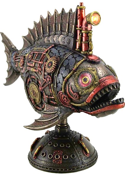 Steampunk Serisi LED Periskoplu Fener Balığı Denizaltı Biblosu modelleri