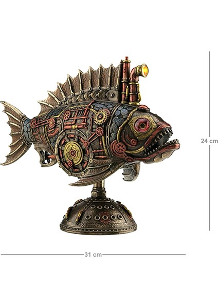 Steampunk Serisi LED Periskoplu Fener Balığı Denizaltı Biblosu fırsatları