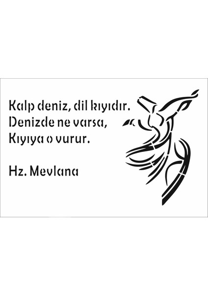 Stencil Sarayi Boyama Şablon Semazen - 8504
