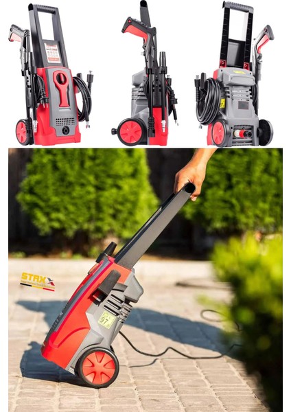 Kömürsüz Motor 150 Bar Max Otomatik Soğutmalı Prof Yüksek Basınçlı Bahçe ve Oto Yıkama Makinası