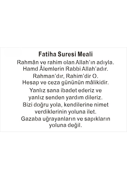 Stencil Sarayi Boyama Şablon Fatiha - 8852