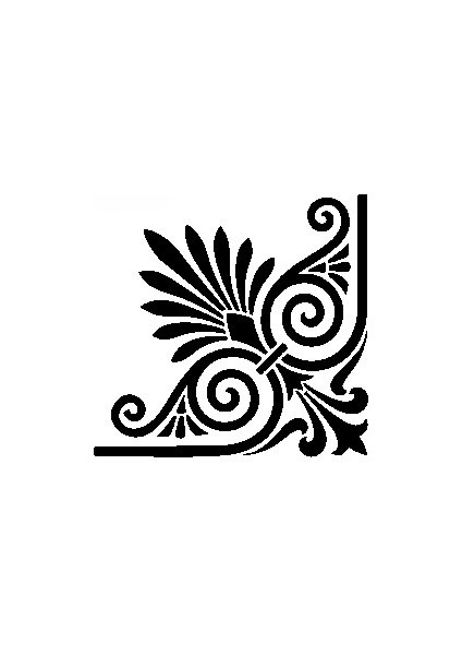 Stencil Sarayi Boyama Şablon Köşe - 4518