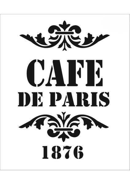 Stencil Sarayi Boyama Şablon Mutfak Obje ve Yazıları - 1314