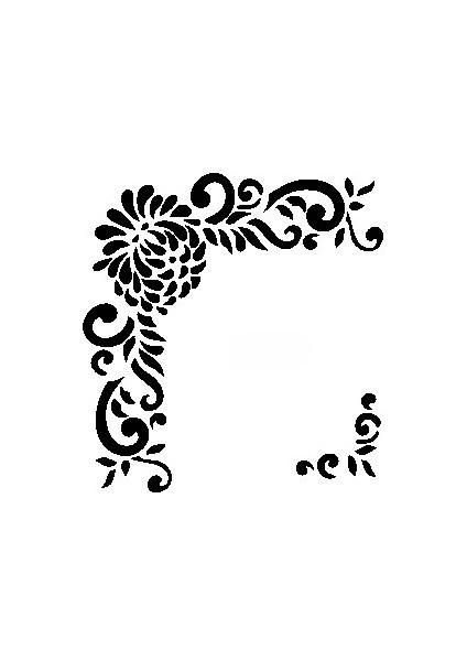 Stencil Sarayi Boyama Şablon Köşe - 4519