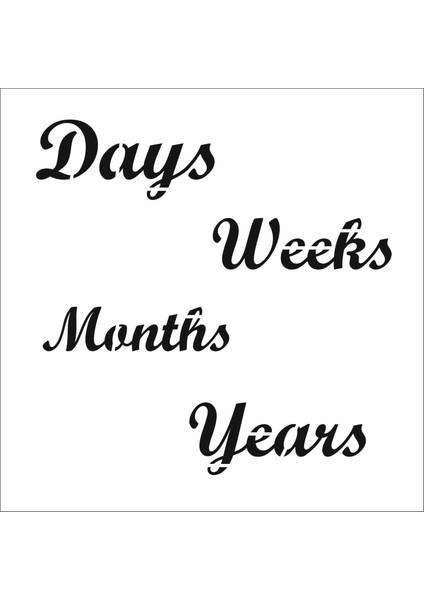 Stencil Sarayi Boyama Şablon Yazı ve Numaralar - 8428