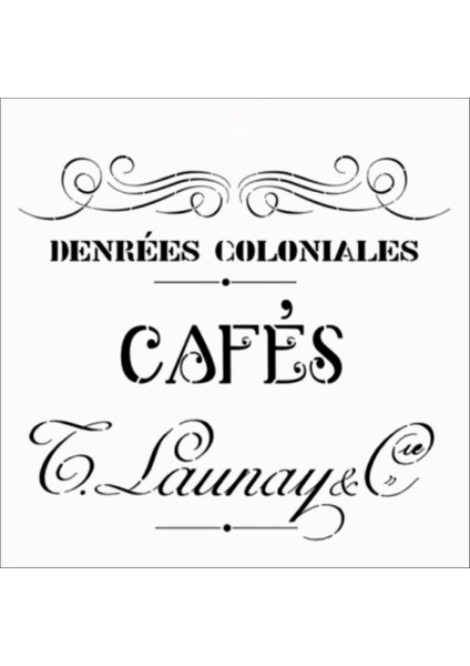 Stencil Sarayi Boyama Şablon Mutfak Obje ve Yazıları - 8347