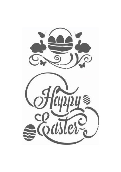 Stencil Sarayi Boyama Şablon Yeni Yıl - 4019