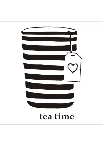 Stencil Sarayi Boyama Şablon Mutfak Obje ve Yazıları - 8746