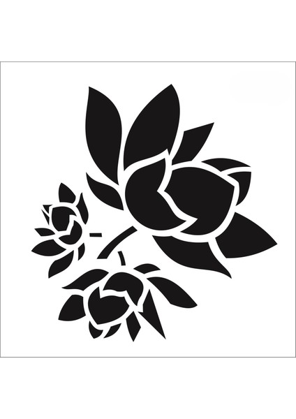 Stencil Sarayi Boyama Şablon Çiçek ve Meyve - 1131