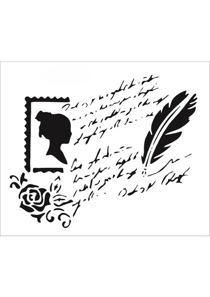 Stencil Sarayi Boyama Şablon Yazı ve Numaralar - 5014