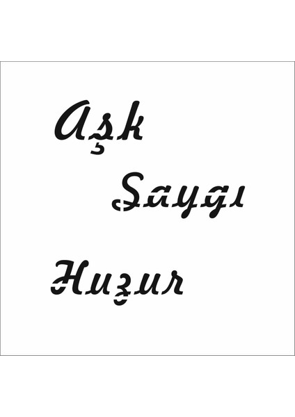 Stencil Sarayi Boyama Şablon Yazı ve Numaralar - 8037