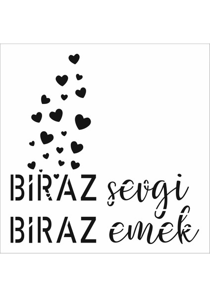 Stencil Sarayi Boyama Şablon Yazı ve Numaralar - 8422