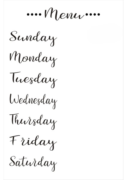 Stencil Sarayi Boyama Şablon Yazı ve Numaralar - 8862