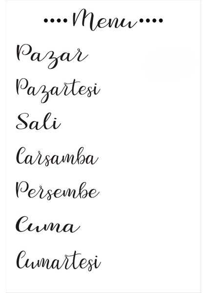 Stencil Sarayi Boyama Şablon Yazı ve Numaralar - 8863