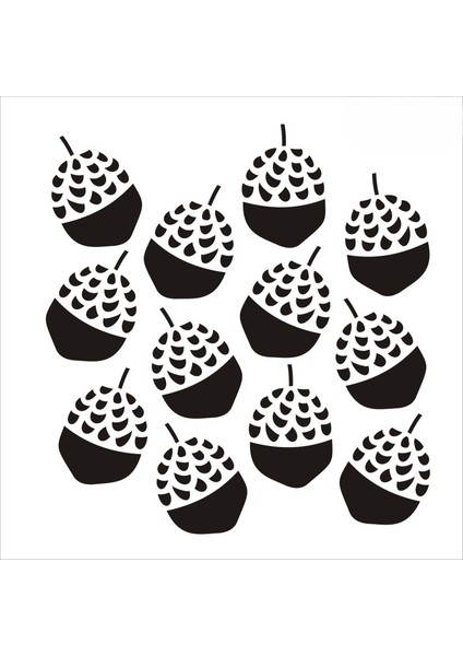 Stencil Sarayi Boyama Şablon Çiçek ve Meyve - 8834