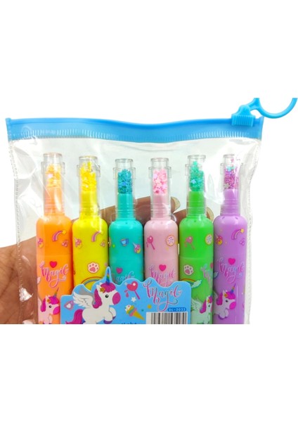 Şişe Pastel Renkler Fosforlu Kalem Seti 6'lı