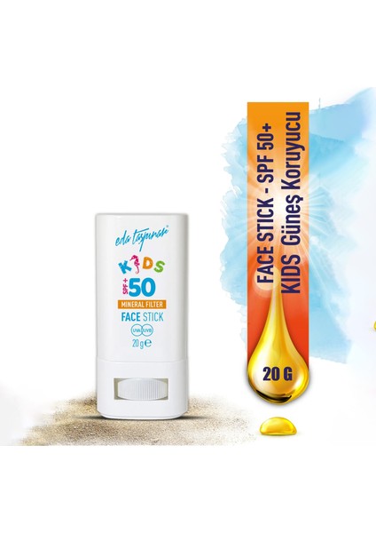 Eda Taşpınar Kıds Spf 50+ Mineral Filtreli Güneş Koruyucu Face Stic