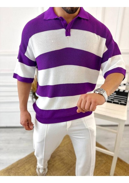 Tişört Örme Triko Tişört Nefes Alabilen Terletmez Oversize Tshirt Polo Yaka Salaş T-Shirt indirimleri