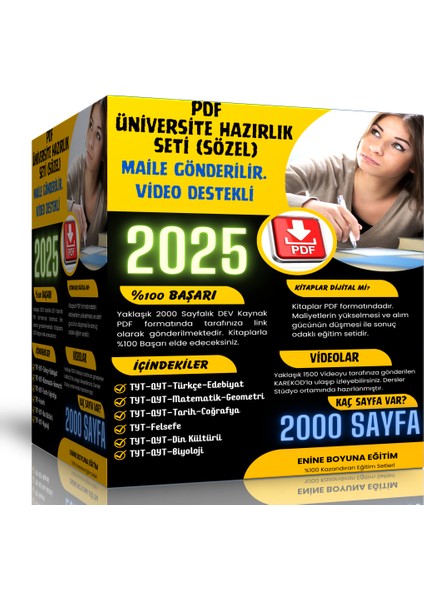 Pdf Üniversite Hazırlık Seti (Mail Adresinize Gönderilir)