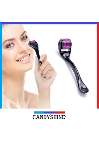 Candy Shine 0,5 mm Deluxe Titanyum 540 Iğneli Cilt Yüz Vücut Saç Yenileyici Dermaroller Cilt Bakım Aleti