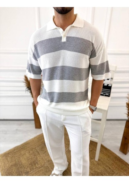 Tişört Örme Triko Tişört Nefes Alabilen Terletmez Oversize Tshirt Polo Yaka Salaş T-Shirt modelleri