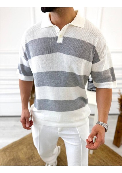 Tişört Örme Triko Tişört Nefes Alabilen Terletmez Oversize Tshirt Polo Yaka Salaş T-Shirt fırsatları