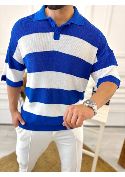 Tişört Örme Triko Tişört Nefes Alabilen Terletmez Oversize Tshirt Polo Yaka Salaş T-Shirt indirimleri