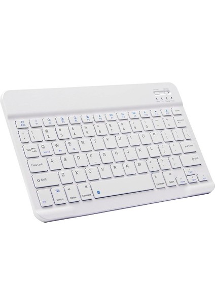 Concord Range Hs 7" Uyumlu Kablosuz Bluetooth Şarj Edilebilir Mini Q Klavye - Beyaz