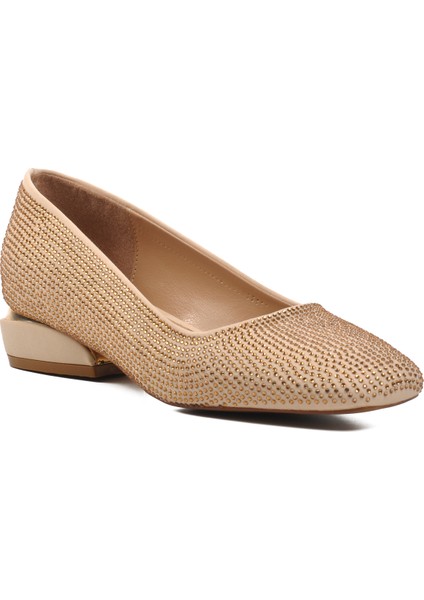 K25D02 Bej Kadın Abiye Ayakkabı modelleri
