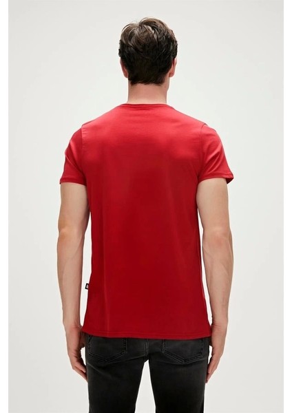 Manuscript T-Shirt Lava Kırmızı Baskılı Erkek Tişört fırsatları