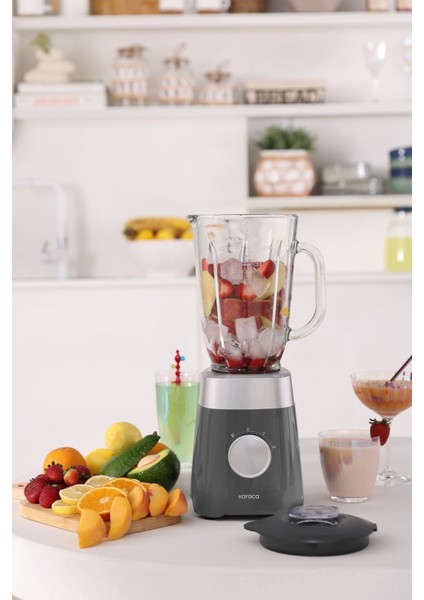 Shake, Milkshake, Sebze Suları Buz Kırıcı 1,5 Lt Cam Sürahi Hazneli Pulse Özellikli Smoothie Blender 1000W